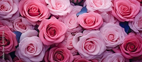 Stunning roses or background with vibrant colors and a visually appealing aspect, perfect for any project requiring a copy space image.