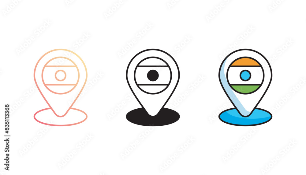 Location icon design with white background stock illustration Location icon design with white background stock illustration