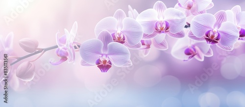 Blurry, soft orchid background with color filters, providing a copy space image.