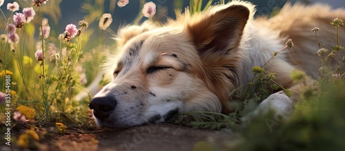 A street dog with fur nappi...