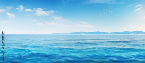 Tranquil blue sea surface b...