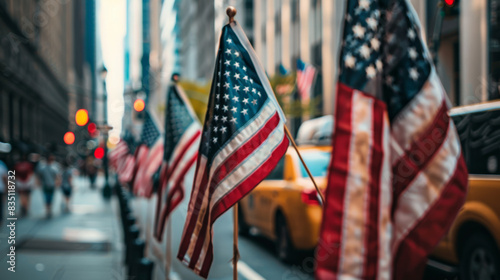 american flag on a street © Cedric
