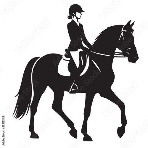 Lady on Horse Vector