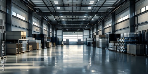 Optimizing Warehouse Organization and Shipping for Seamless Product Flow in Logistics. Concept Warehouse Organization, Shipping, Product Flow, Logistics, Optimization