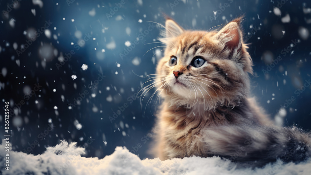 Kitten in the snow
Kitten in the snow