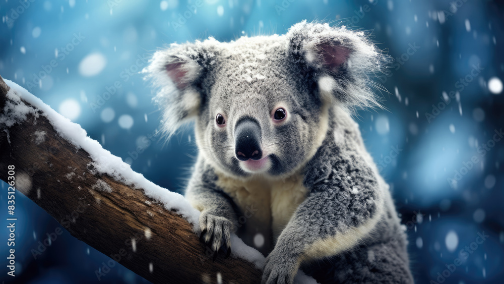 Koala in snowy forest
Koala in snowy forest