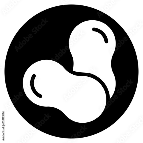 peanut glyph icon