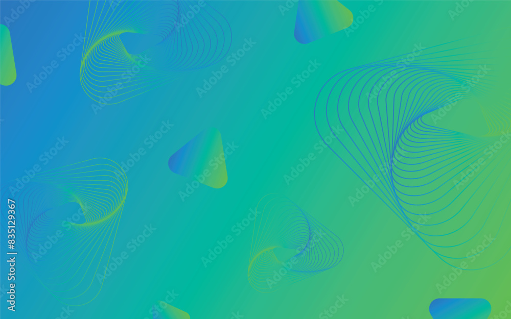 Abstract blue green color background curve triangle lines pattern Abstract blue green color background curve triangle lines pattern