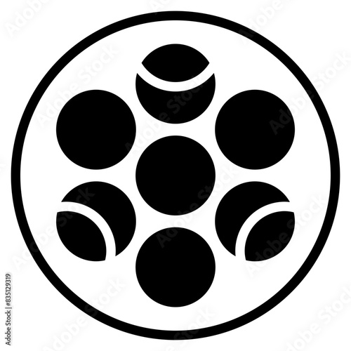 chocolate dragees glyph icon
