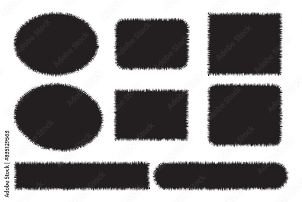 Set of jagged rectangle, torn paper frames vector illustration Set of jagged rectangle, torn paper frames vector illustration