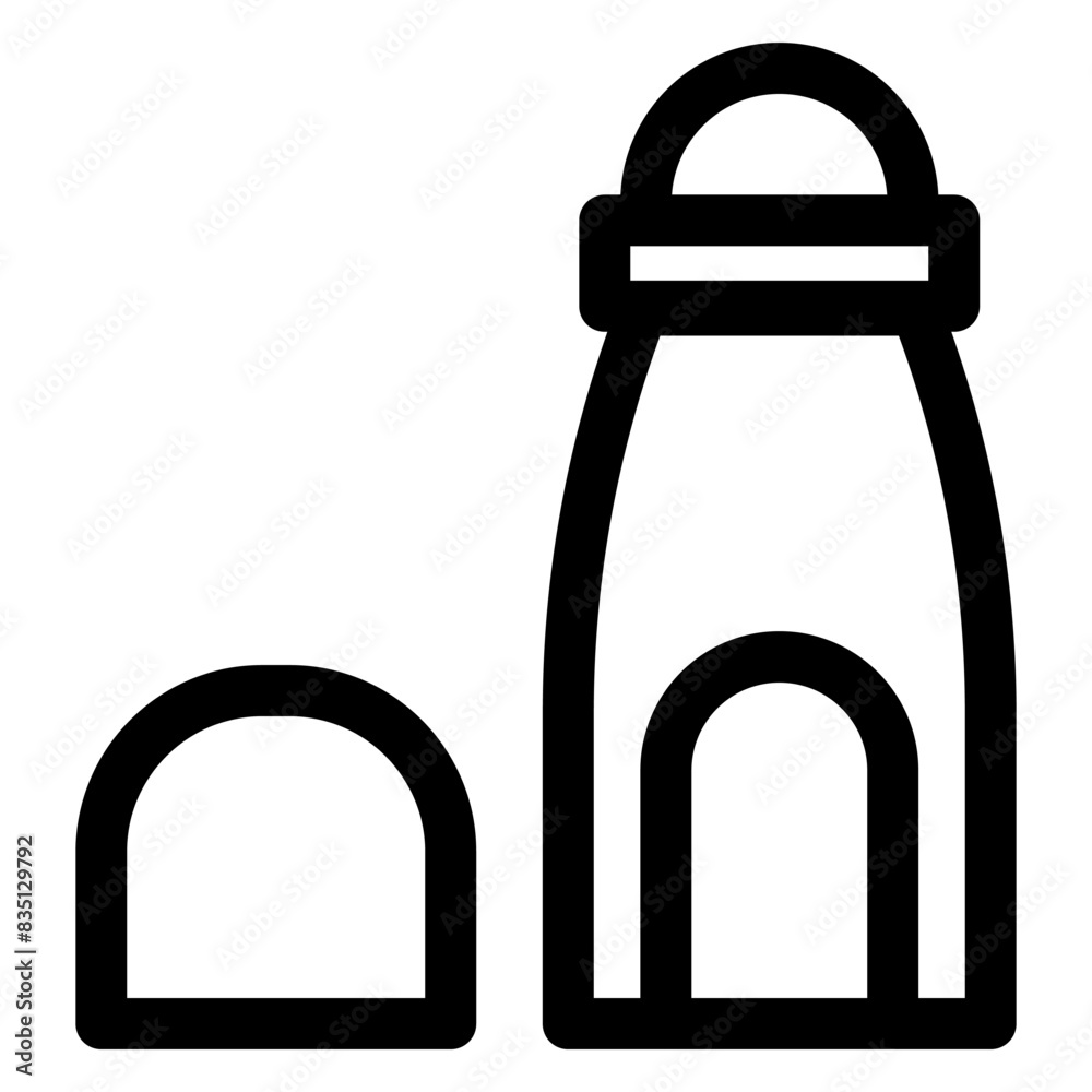 deodorant stick line icon vector illustration isolated on white background deodorant stick line icon vector illustration isolated on white background