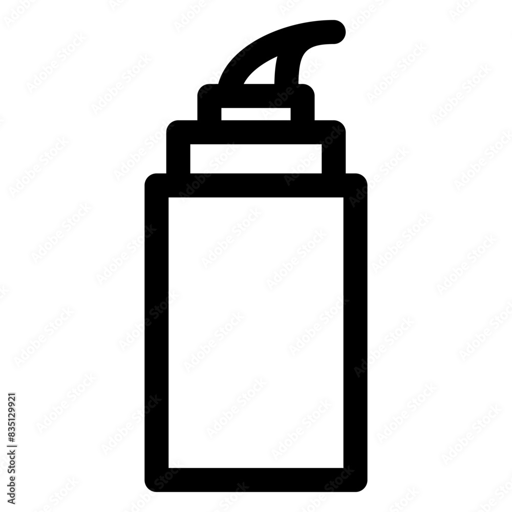 foundation makeup line icon vector illustration isolated on white background foundation makeup line icon vector illustration isolated on white background