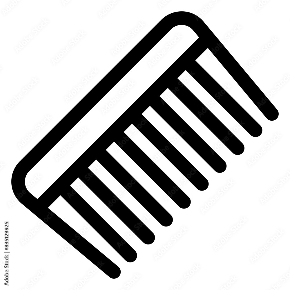 comb line icon vector illustration isolated on white background comb line icon vector illustration isolated on white background
