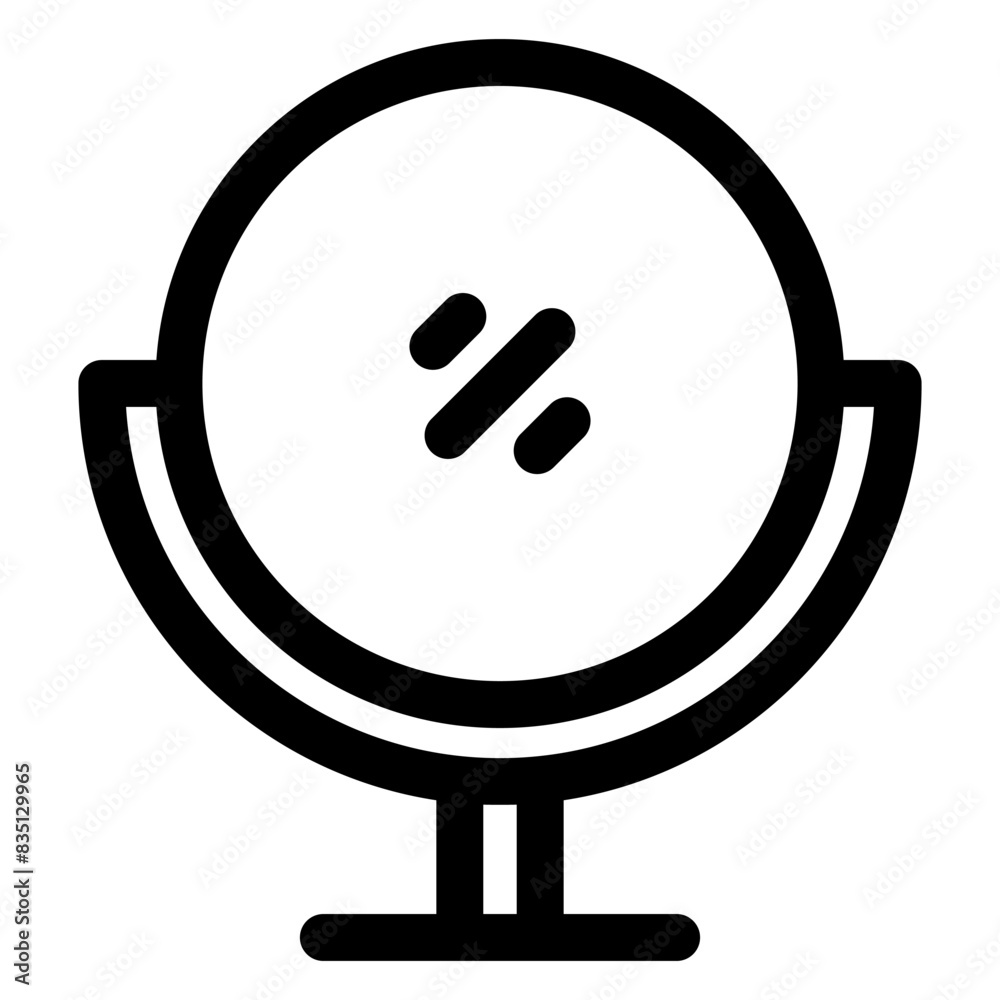 mirror line icon vector illustration isolated on white background mirror line icon vector illustration isolated on white background