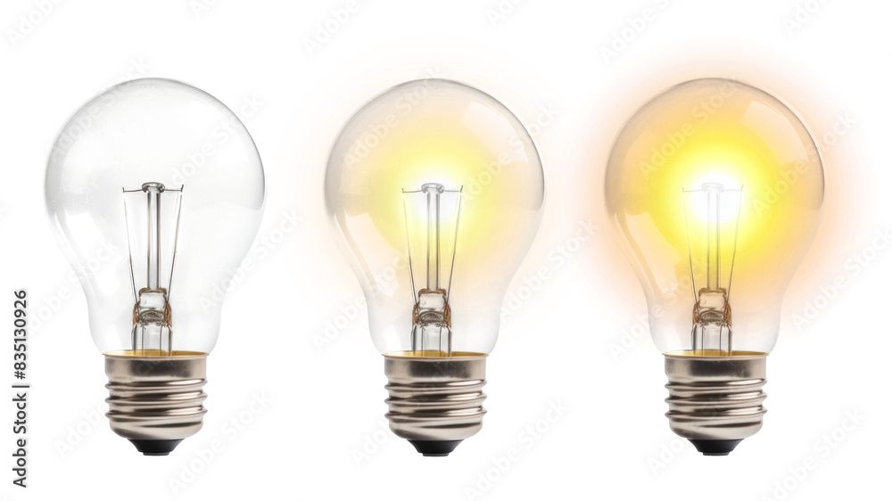 Light bulb png element set on transparent background Light bulb png element set on transparent background