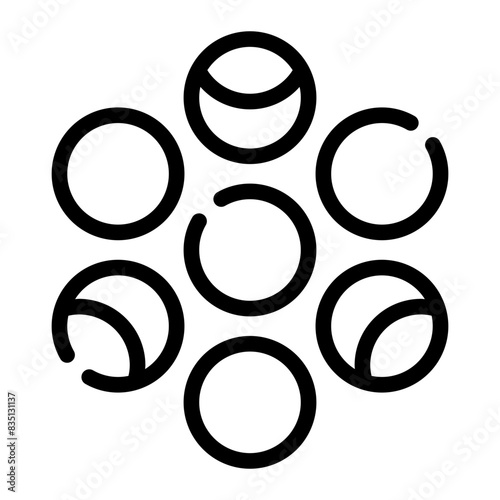 chocolate dragees line icon