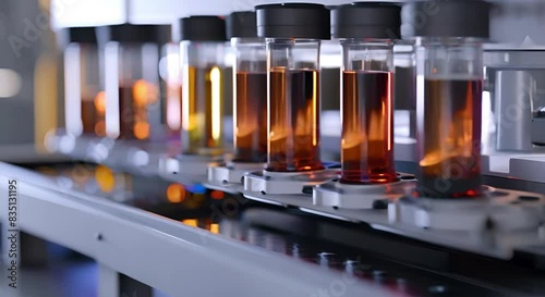 Advanced Biomedical Analysis: Automated Blood Analysis with Test Tubes
 photo
