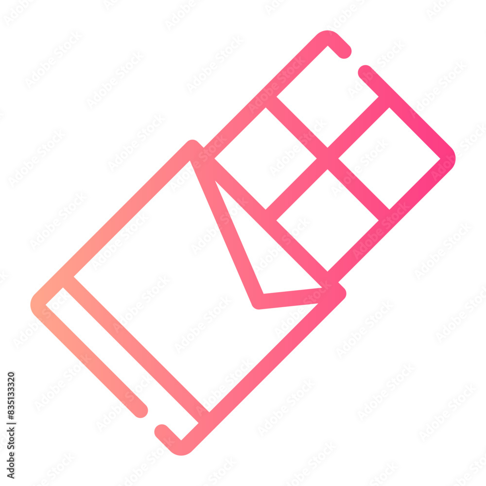 chocolate bar gradient icon chocolate bar gradient icon