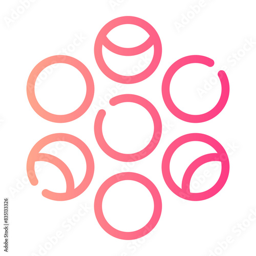 chocolate dragees gradient icon