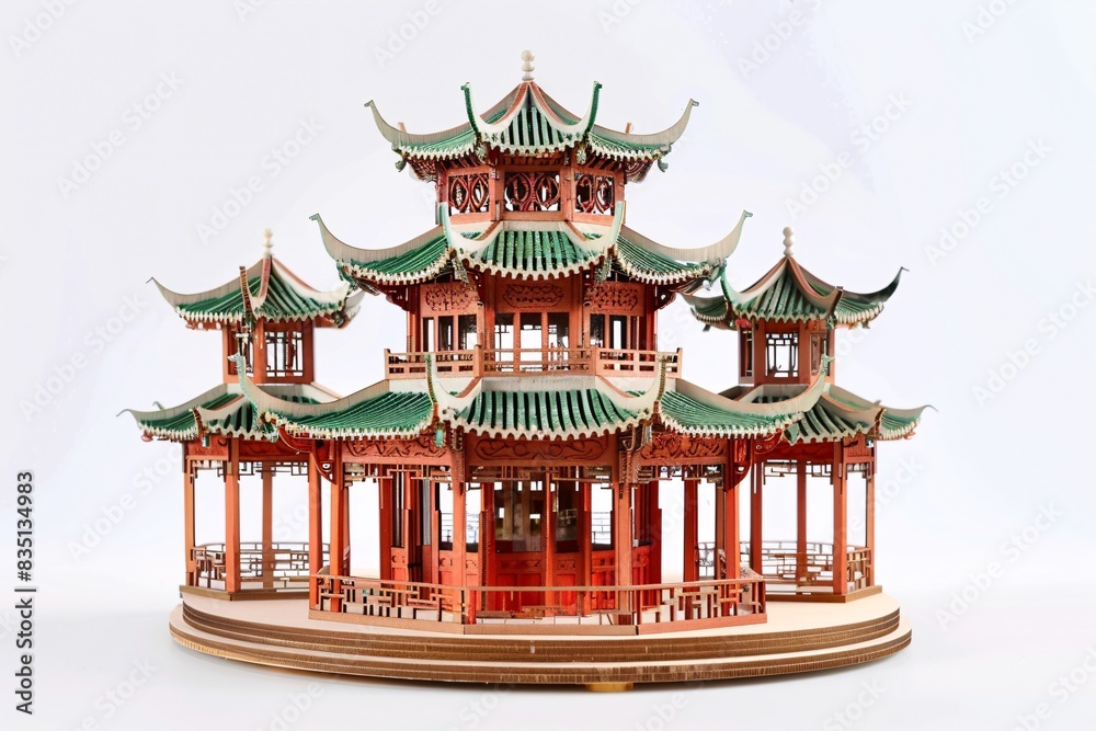 a model of a pagoda a model of a pagoda