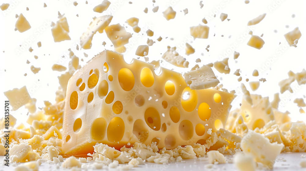 Collection of PNG. Falling grated cheese isolated on a transparent ...