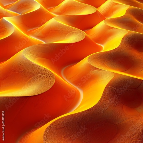 abstract orange wallpaper design background, round fantasy form, futuristic curved shape