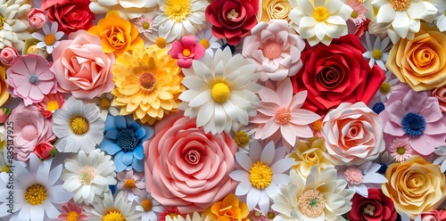 colorful flowers on a background