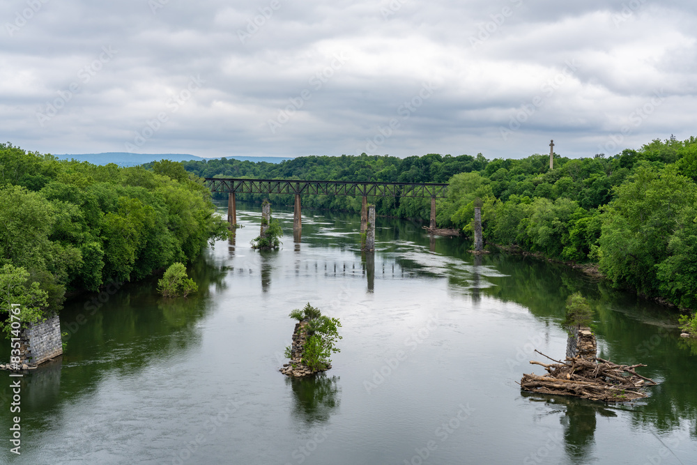 The Potomac River Seen from a Bridge Outside of Shepherdstown West Virginia The Potomac River Seen from a Bridge Outside of Shepherdstown West Virginia