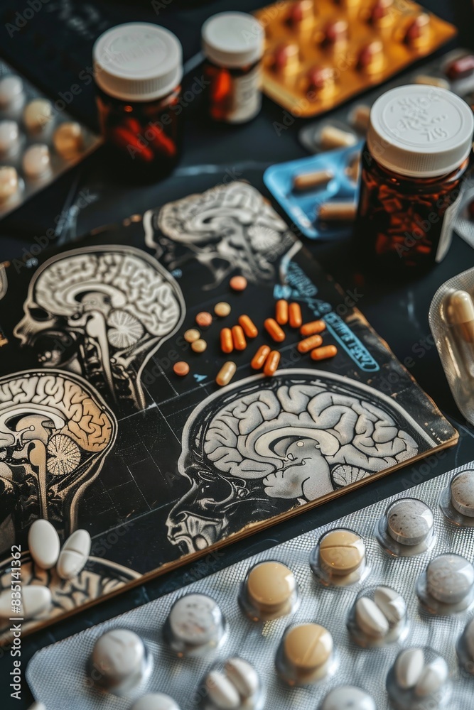 Laboratory and Medical Health Concept: Exploring Different Treatments and Therapies for Brain-Related Disorders and Dysfunctions Laboratory and Medical Health Concept: Exploring Different Treatments and Therapies for Brain-Related Disorders and Dysfunctions