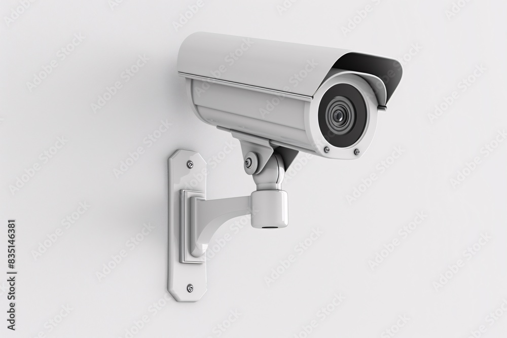 a white camera on a wall a white camera on a wall