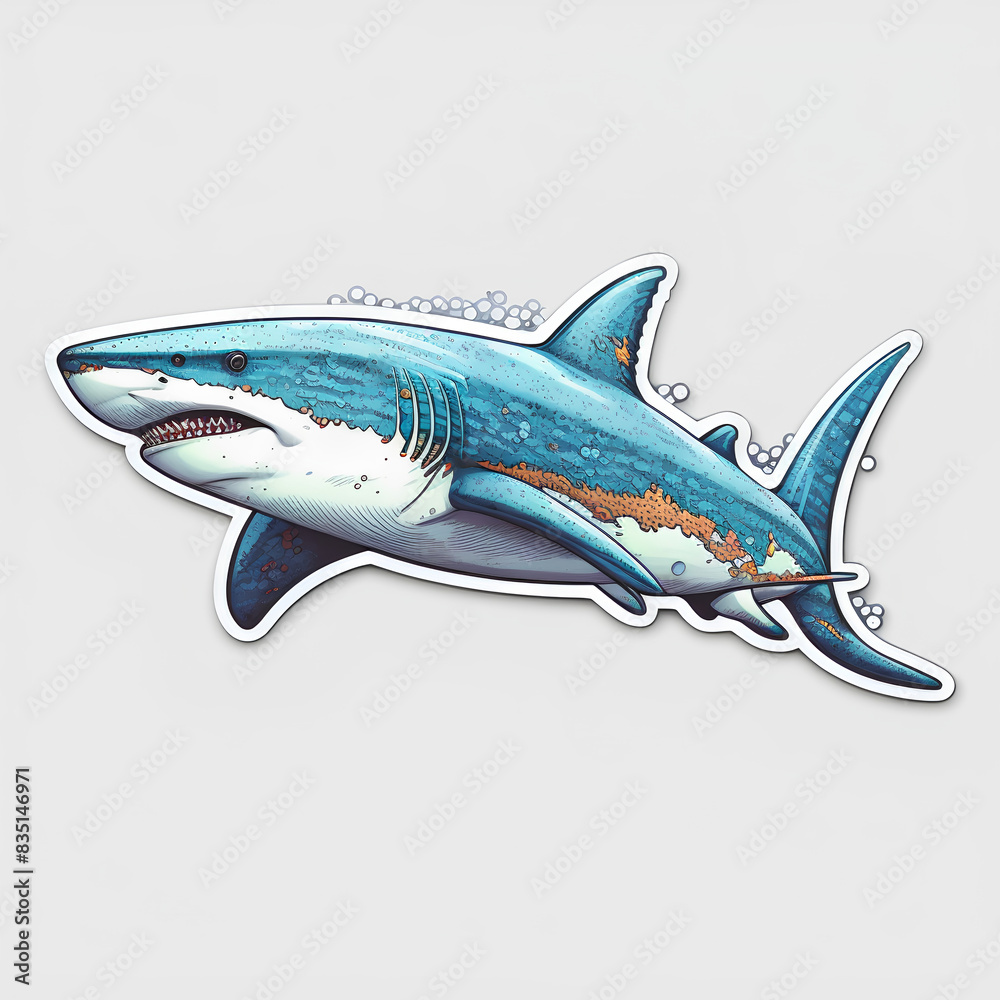 Naklejka premium great shark isolated