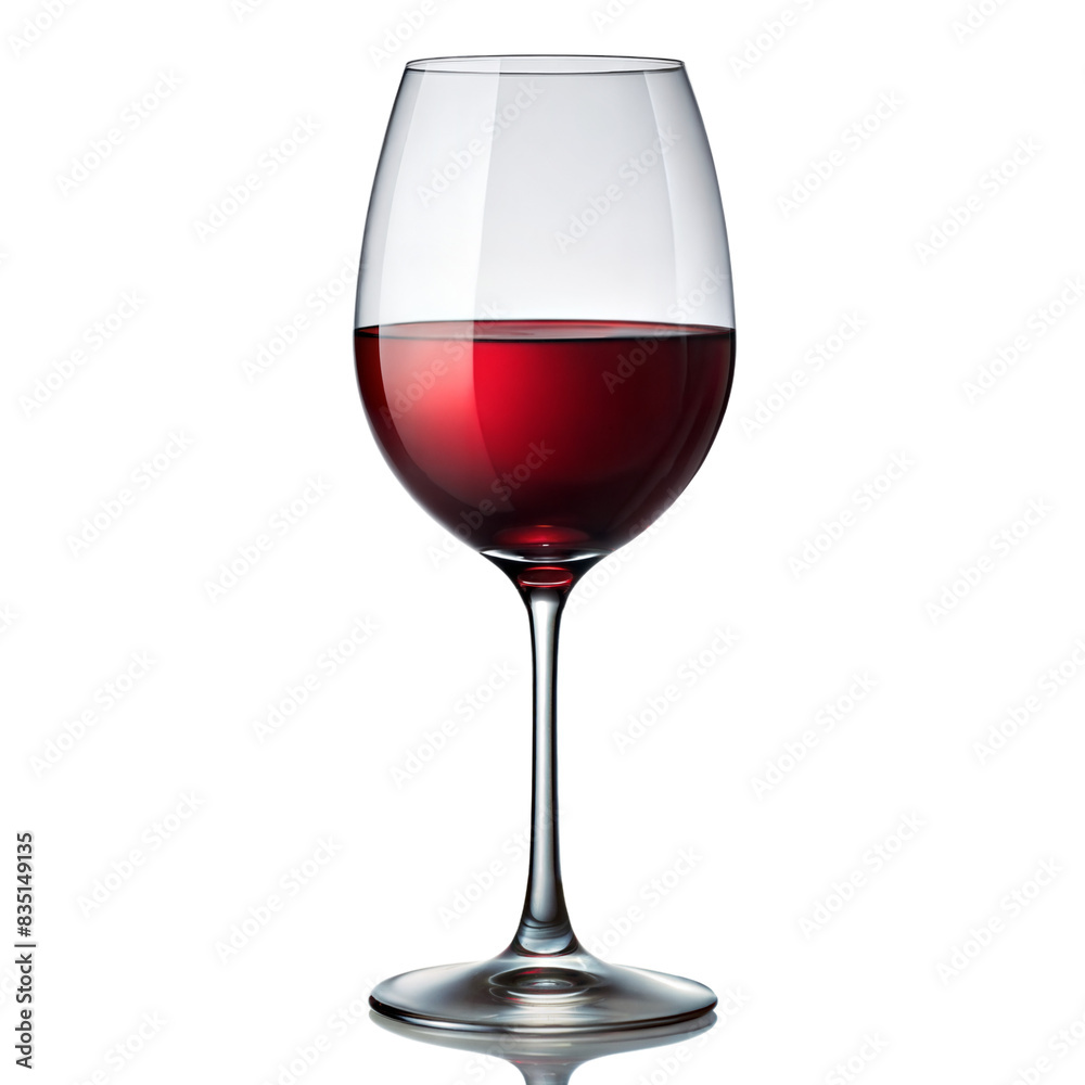 A glass of rich red wine standing on a surface, with a transparent background A glass of rich red wine standing on a surface, with a transparent background