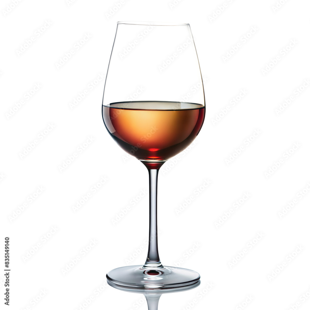 A glass of red wine is shown from the side, ideal for design projects A glass of red wine is shown from the side, ideal for design projects