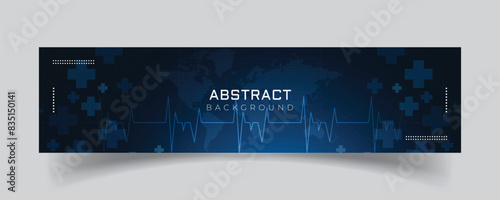 Linkedin banner abstract shiny technology background