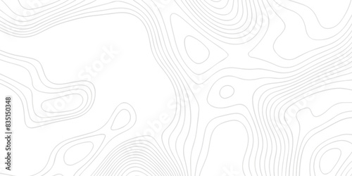 Topographic map background geographic line map with seamless ornament design. The black on white contours topography stylized height of the lines map.
