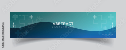 linkedin banner with abstract medical background. Concepts and ideas for healthcare technology.