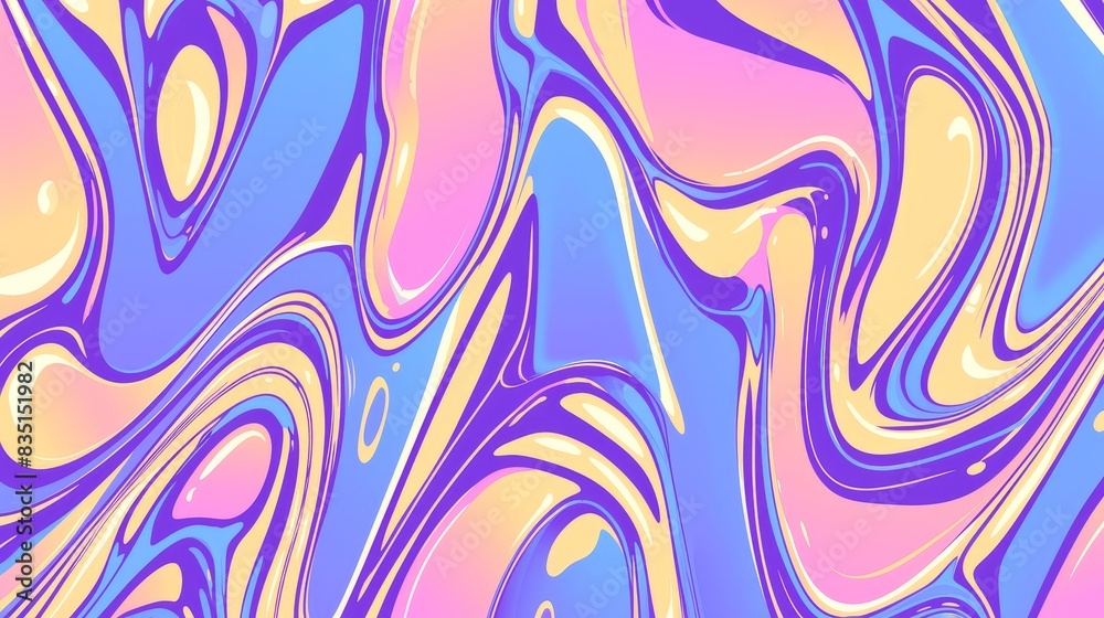 Obraz premium Psychedelic Abstract Pattern in Pastel Colors