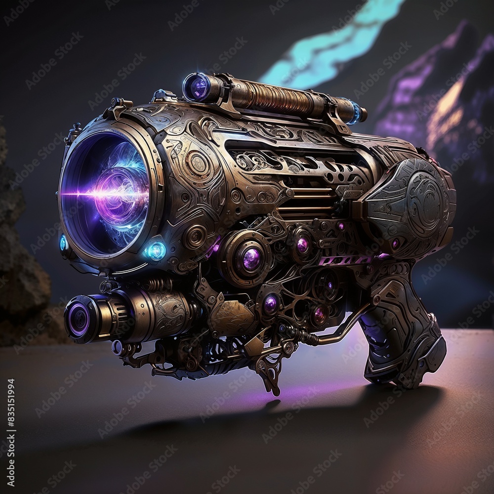 sci-fi, high-tech pistol sci-fi, high-tech pistol