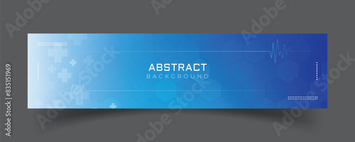 linkedin banner with abstract medical background