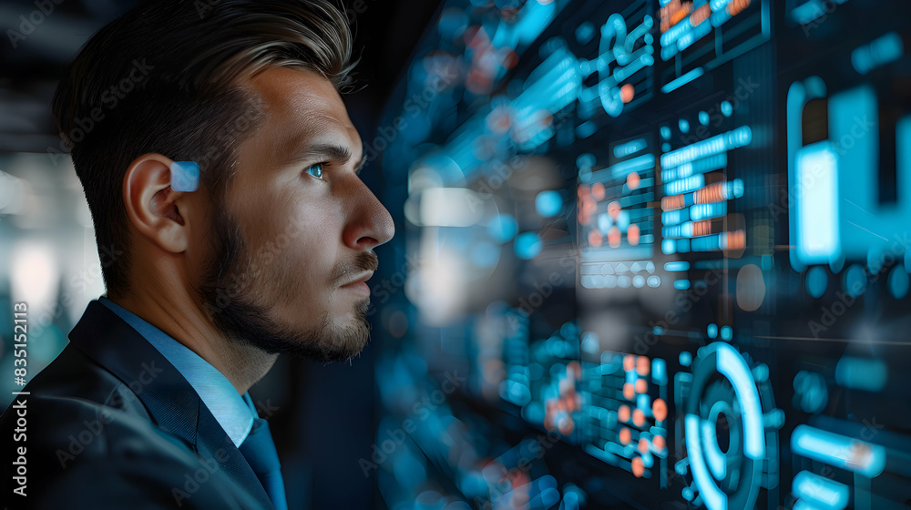 Photo realistic Sales Manager with AI Sales Forecasting Concept: A Sales Manager s Profile Blended with AI Sales Forecasting Tools Predicting Sales Trends Enhancing Business Stra Photo realistic Sales Manager with AI Sales Forecasting Concept: A Sales Manager s Profile Blended with AI Sales Forecasting Tools Predicting Sales Trends Enhancing Business Stra