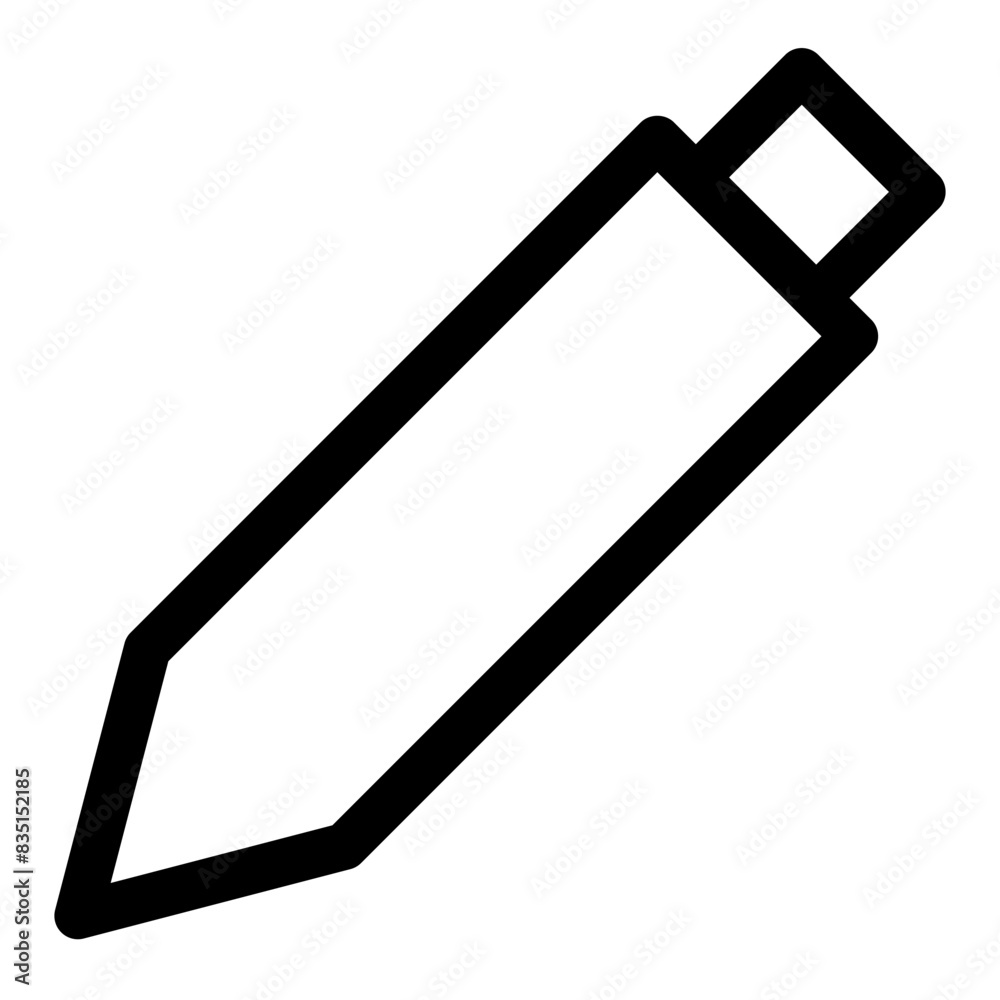 pencil line icon vector illustration isolated on white background pencil line icon vector illustration isolated on white background