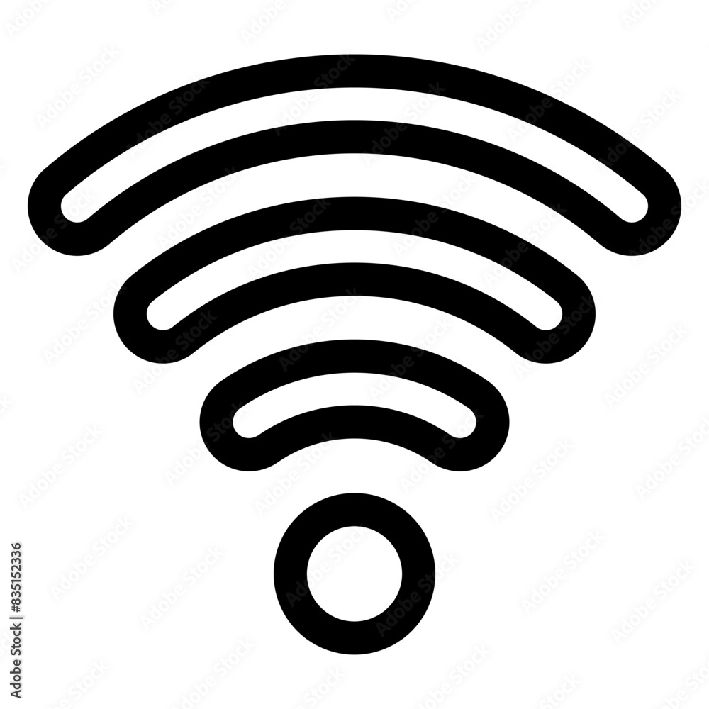 wifi line icon vector illustration isolated on white background wifi line icon vector illustration isolated on white background