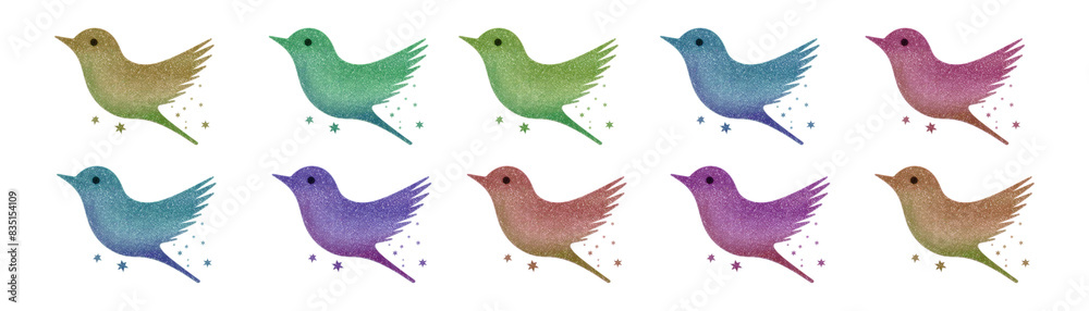 Glittery of bird png on transparent background Glittery of bird png on transparent background