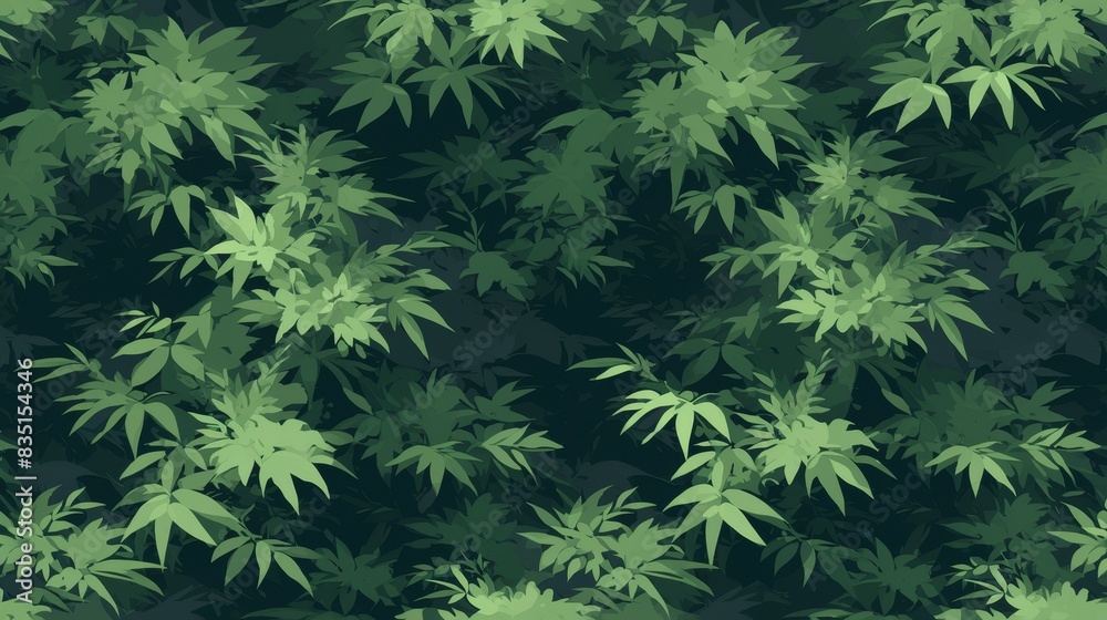 Lush Green Foliage Seamless Pattern Lush Green Foliage Seamless Pattern