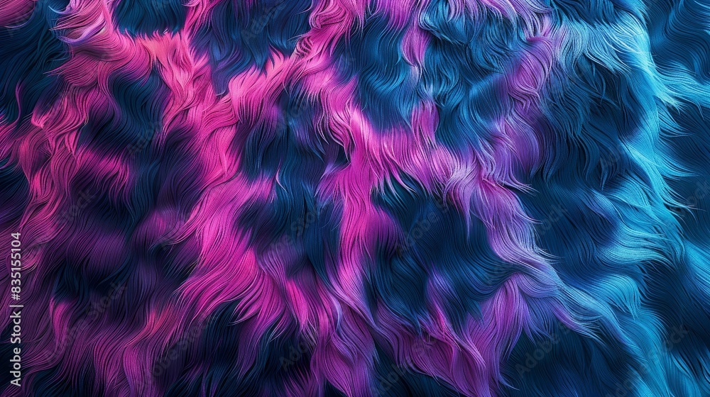 Dark Abstract Fur Texture with Vibrant Pink and Blue Dark Abstract Fur Texture with Vibrant Pink and Blue