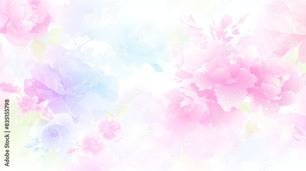 Soft Watercolor Floral Background