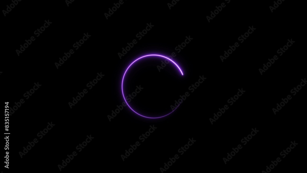 Loading circle neon glowing blue color illustration. Download Progress, Preloaded Interface Buffering. Black background 4k illustration. Loading circle neon glowing blue color illustration. Download Progress, Preloaded Interface Buffering. Black background 4k illustration.