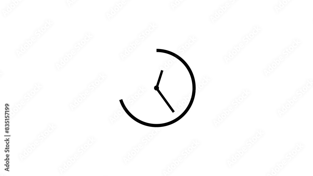 Stopwatch icon black color illustration. Digital clock white background 4k illustration. Stopwatch icon black color illustration. Digital clock white background 4k illustration.