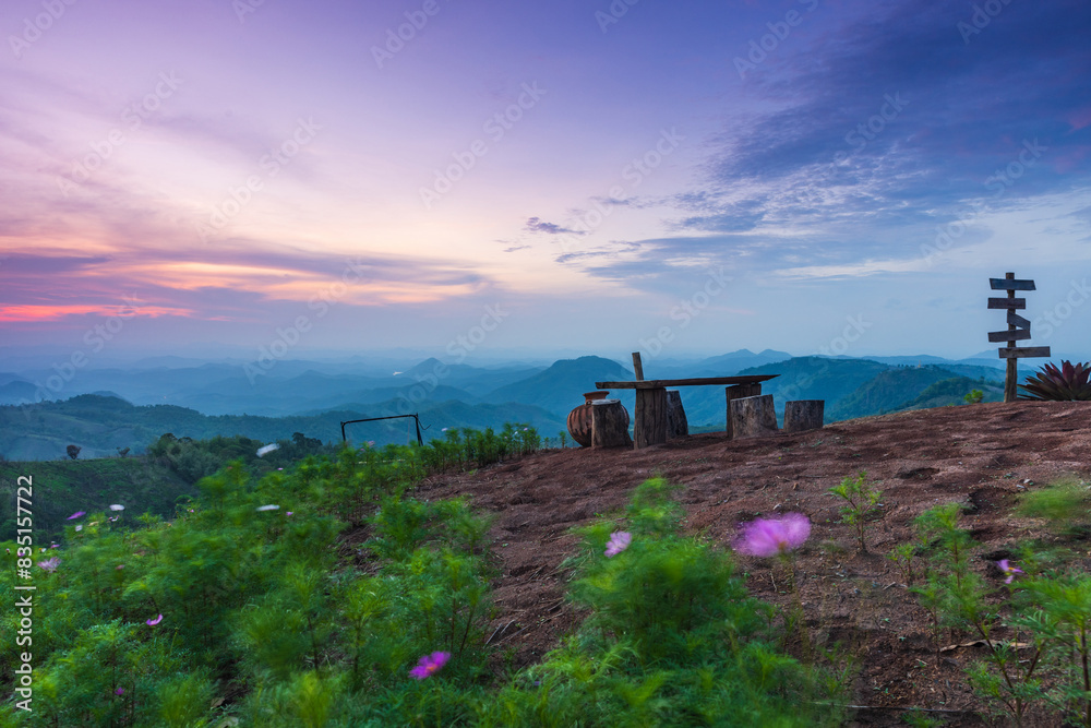 Fototapeta premium Beautiful sunrise in the morning at Loei Province, Thailand.