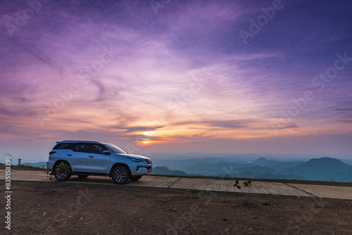 Beautiful sunrise in the morning at Loei Province, Thailand.